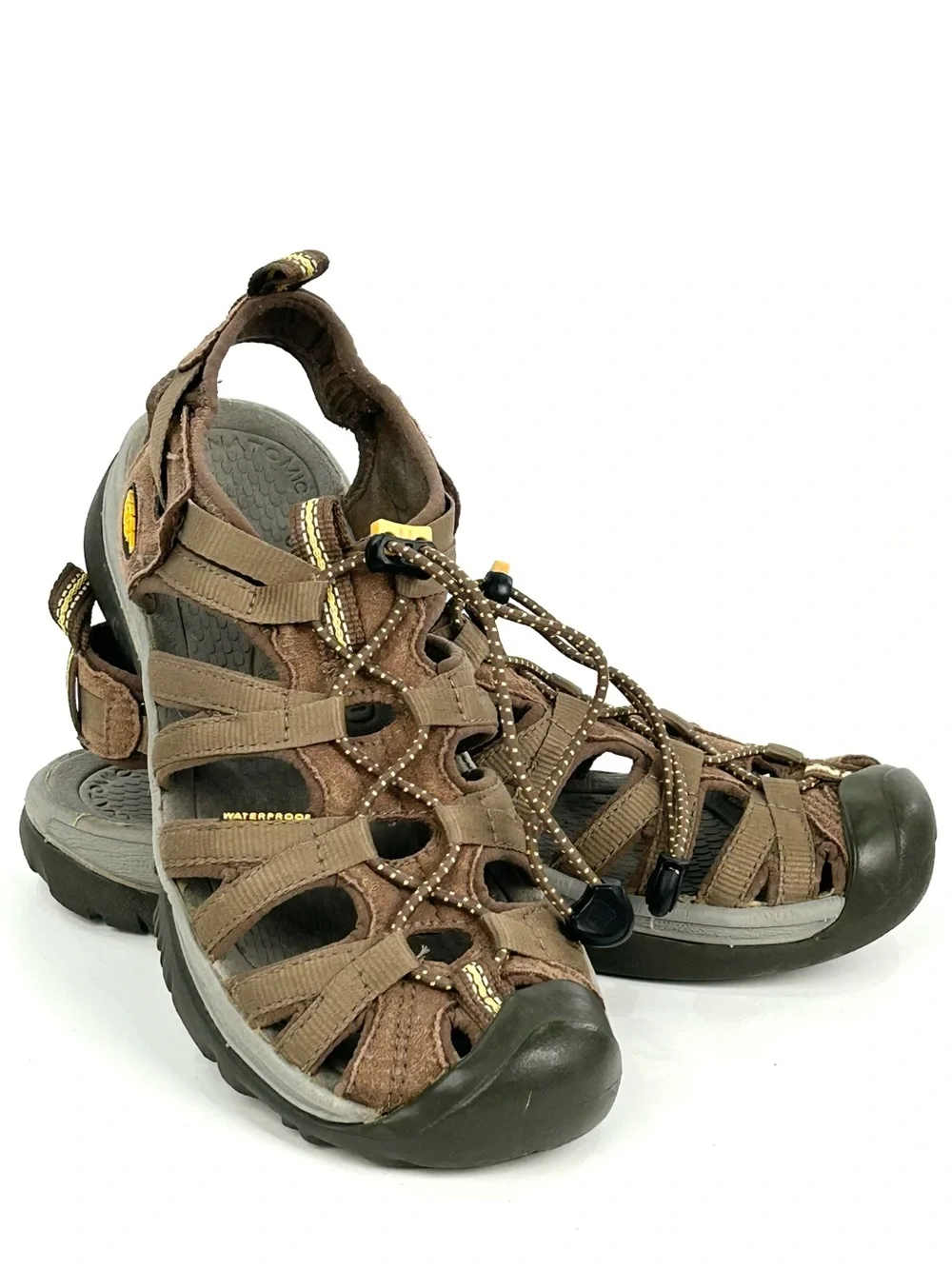 Keen Brown Sport Sandals with Yellow Accents